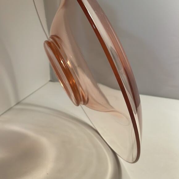Midcentury Pink Glass “Mushroom” or “Rolled Edge” 11" Console‎ Bowl - Picture 5 of 6